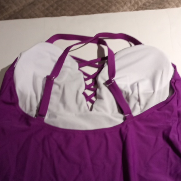 🌴🥥 XL Ekouaer Swimsuit Women Full Coverage Vibrant Plum - Picture 7 of 16